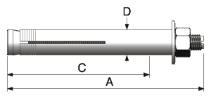 SŁR1 - Kotwa stalowa rozporowa - łącznik jednorozporowy